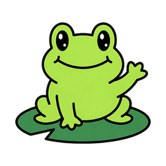 Cute Japanese Bullfrog Daily Stickers