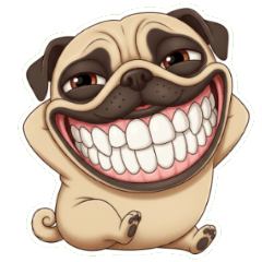 หมาปั๊กพนักงานทาสที่กรอกตาเมื่อได้รับภาร