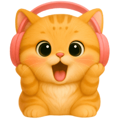 Meow orange cat look delicious (No Text)