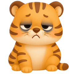 cute little tiger big eyes (No Text)