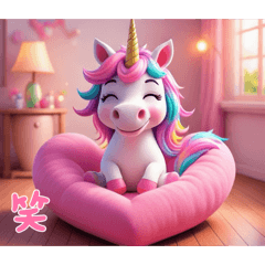 ❤️３Ｄ風❤️かわいいユニコーン❤️