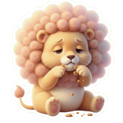 Singa Keriting yang Lelah Parah dan Jenu