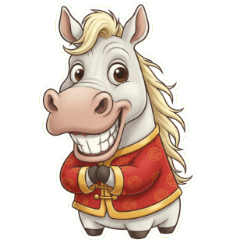 ม้าหน้าเชิด สวัสดีปีใหม่ ขอให้รวยๆ เฮงๆ