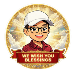 Stickers wishing happiness