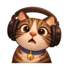 紙袋貓布魯試耳機