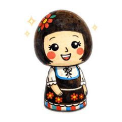 Japanese Kokeshi Stickers