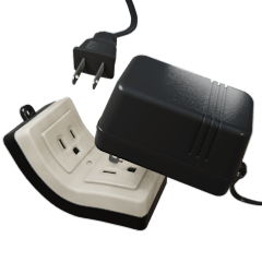 台湾式プラグ、でかくて分厚い変圧器