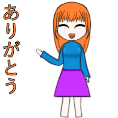Cute girl's LINE Sticker 2