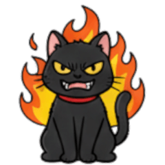 Cute Black Cat Sticker 1