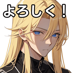 Simple blonde long hair boy