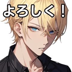 Simple blonde short hair boy