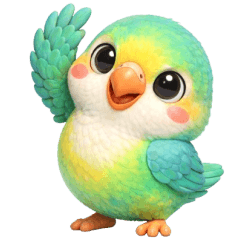 Bird Parrot cute cuteeeeeee (No text)