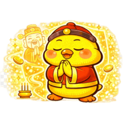 Lucky Duck Chinese New Year Sticker