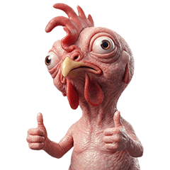 キモブサカワ20(毛のないニワトリ)