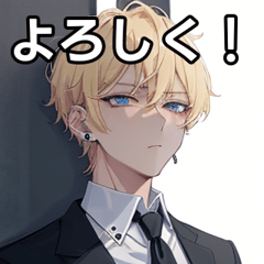 Pierced blonde short hair office worker