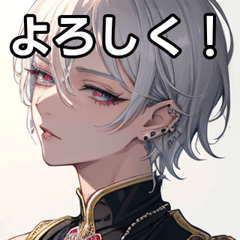 Piercings, Silver Short Hair, Aristocrat