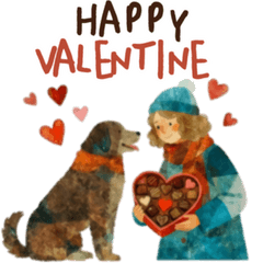 Bernese & Girl Sweet Valentine