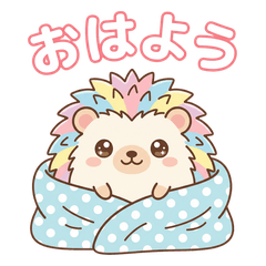 rainbow hedgehog sticker