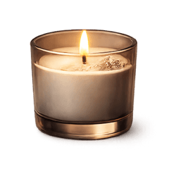 Lighted Glass Candle Stamp Chic