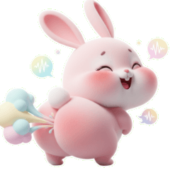 氣到爆炸但還是很萌的粉紅屁兔