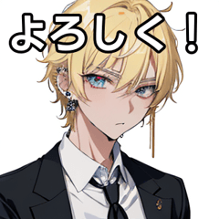 Pierced blonde shorthair high school boy