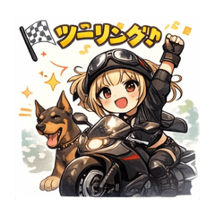 小悪魔ギャルとバイク
