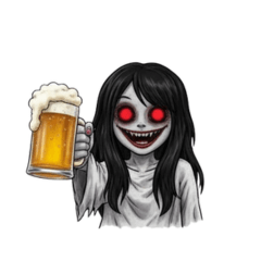Even ghosts want to drink.Sticker
