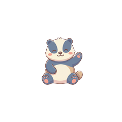 Cute Badger Daily Stickers (8 Types)