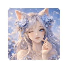 花之貓妖精 療癒動態貼圖2