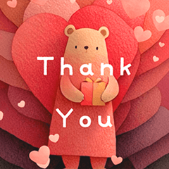 Animated Background Heart Thanks