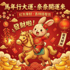 布偶兔奈奈・馬年行大運