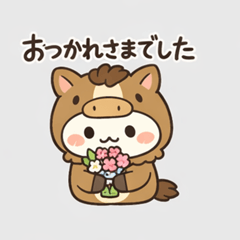 Fluffy Cat in a Horse Costume