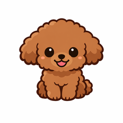 Fluffy Toy Poodle: Daily Life Stickers