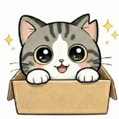 Sakura-Ear Michan Box Cat