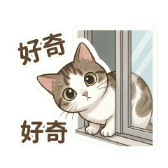 可愛的白底虎斑