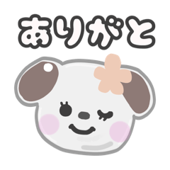 ふんわりシール風　いぬスタンプ