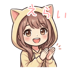 Japanese Girl Everyday Chat Stickers 40