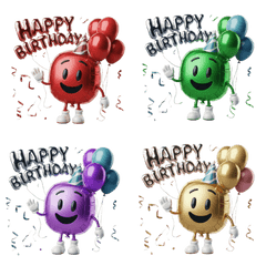 Happy Birthday Balloon Sticker3
