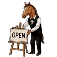 今日も開店！馬のカフェオーナー