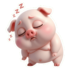 Blurry Exploding WorldWeary Pink Pig