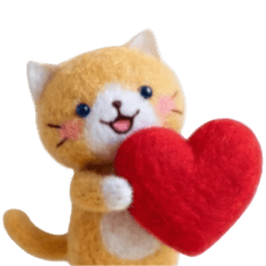 Needle Felt Cat Chatran: Spring & Daily