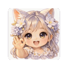 閃亮貓耳女孩貼圖