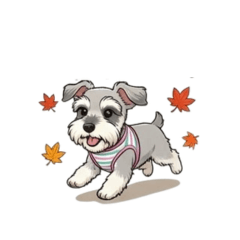Schnauzer's Happy Autumn Description