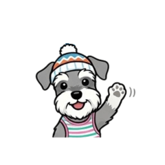 M Schnauzer Winter Stickers!