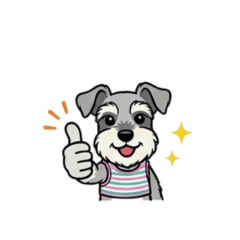 Cheering Schnauzer Stickers!