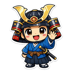 Q版武士！日常實用可愛武士貼圖