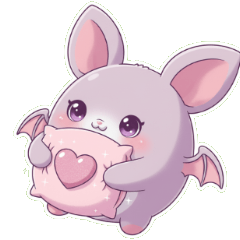 まんまる紫コウモリの究極の白目（ジト目）