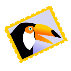 Cute birds stamp style wind sticker