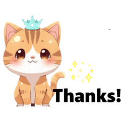 Cute Crown Cat Stickers