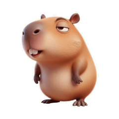 ぼさぼさカピバラ、ハイテンションでブレる